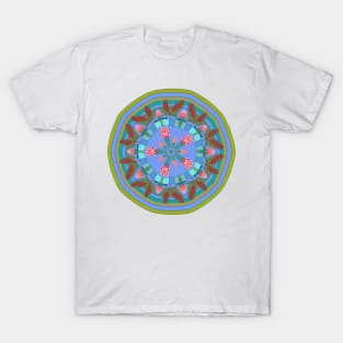 Wildflowers 6 Mandala T-Shirt